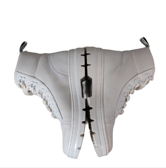 Dr. Martens Combs White Combat Boots Men\'s Size 8.5 High-Top Lug Sole Boots main image 5